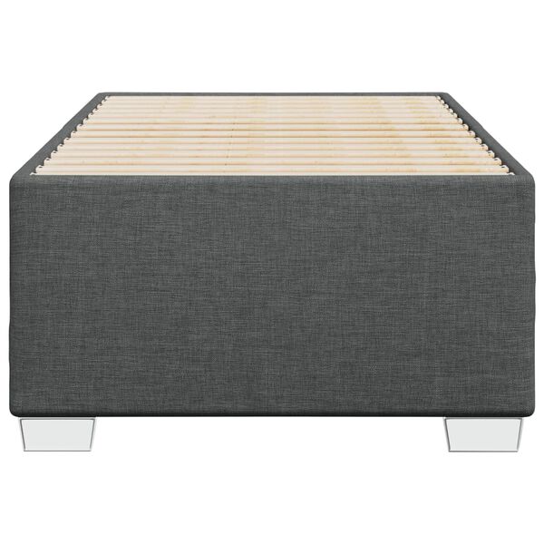 vidaXL Bettgestell ohne Matratze Dunkelgrau 100x200 cm Stoff