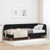 vidaXL Eckbettgestell mit Matratze Schwarz 80 x 200 cm Stoff