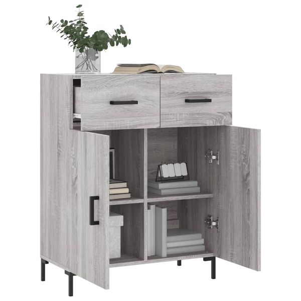 vidaXL Sideboard Grau Sonoma 69,5x34x90 cm Holzwerkstoff