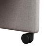 vidaXL Esszimmerst&uuml;hle mit Rollen 2 pcs Taupe 58 x 65 x 94 cm Stoff