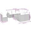 vidaXL 9-tlg. Garten-Sofagarnitur mit Kissen Beige Poly Rattan