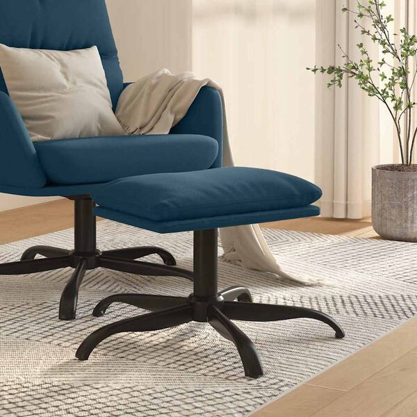 vidaXL Fu&szlig;hocker Blau 60x60x36 cm Samt