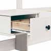 vidaXL Bettrahmen mit Kopfteil Wei&szlig; 80 x 200 cm Massives Kiefernholz