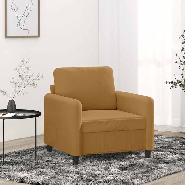 vidaXL Sessel Braun 60 cm Samt