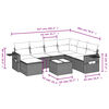 vidaXL 8-tlg. Garten-Sofagarnitur mit Kissen Braun Poly Rattan