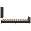 vidaXL Bettgestell mit Kopfteil Schwarz 90 x 190 cm Stoff