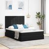 vidaXL Bett mit Stauraum und LED mit LED Schwarz 140 x 200 cm Samt