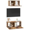 vidaXL TV-Schrankset Wandmontiert 2 pcs Altholz Holzwerkstoff