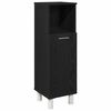 vidaXL Badezimmerm&ouml;bel-Set mit Regal 3 pcs Schwarz 30 x 30 x 99,5 cm