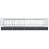 vidaXL Voliere mit Erweiterung Silbern 832x414x212 cm Stahl