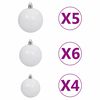 vidaXL K&uuml;nstlicher vorbeleuchteter Weihnachtsbaum mit Ball-Set 150 cm