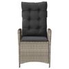 vidaXL 3-tlg. Bistro-Set mit Kissen Hellgrau Poly Rattan