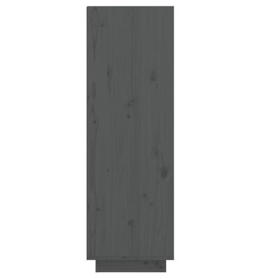 vidaXL Schuhregal Grau 30x34x105 cm Massivholz Kiefer