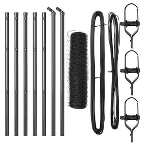 vidaXL Bodenmontierter Sechseckzaun 10 x 0,6 m PVC-beschichteter Stahl