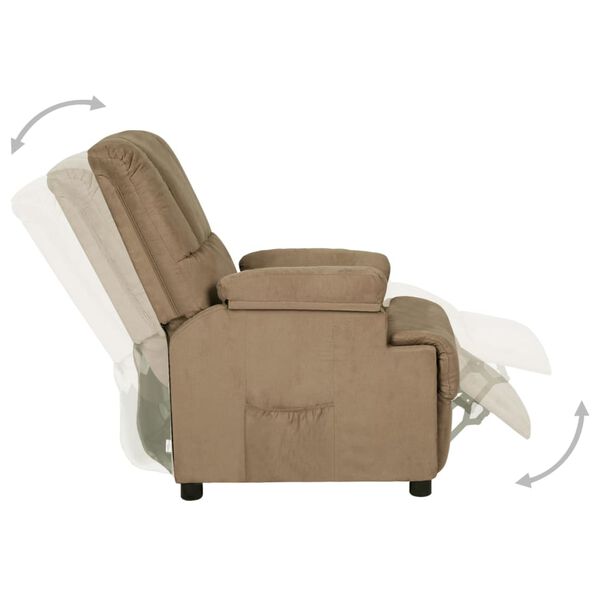 vidaXL Relaxsessel Taupe Mikrofasergewebe