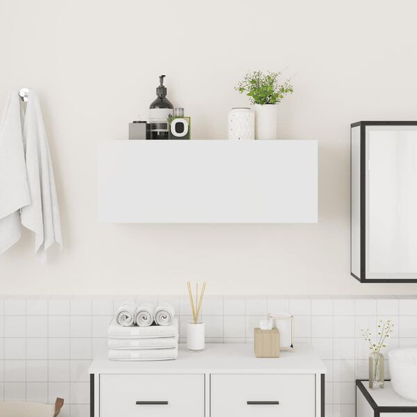 vidaXL Bad-Wandschrank Wei&szlig; 80x25x30 cm Holzwerkstoff