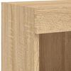 vidaXL 6-tlg. Wohnwand mit LED-Beleuchtung Sonoma-Eiche Holzwerkstoff