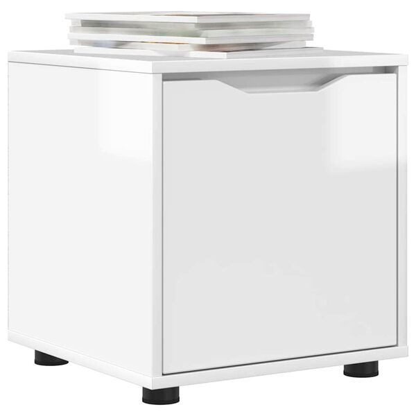 vidaXL Badezimmerschrank Hochglanz Wei&szlig; 40,5 x 40 x 44 cm