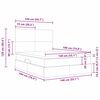 vidaXL Aufbewahrungsbett mit Matratze Schwarz 140 x 190 cm Samt