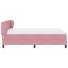 vidaXL Boxspringbett mit Matratze mit Kopfteil Rosa 160 x 200 cm Samt