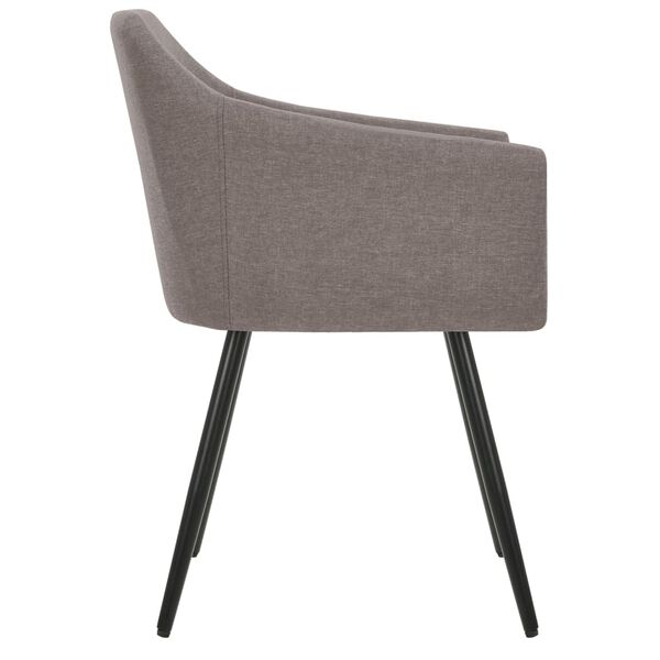 vidaXL Esszimmerst&uuml;hle 4 Stk. Taupe Stoff