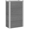 vidaXL Hochbeet Grau 50 x 30 x 82 cm WPC und Aluminium