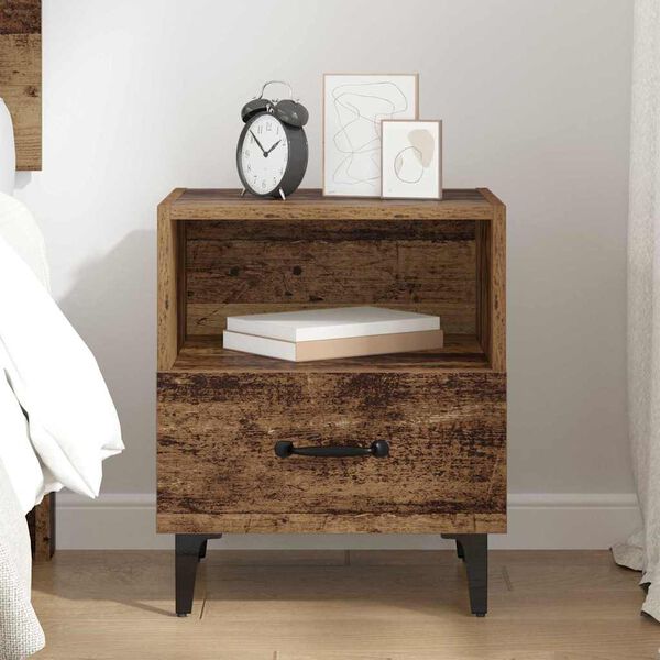 vidaXL Nachttisch Altholz 40 x 35 x 47,5 cm Holzwerkstoff