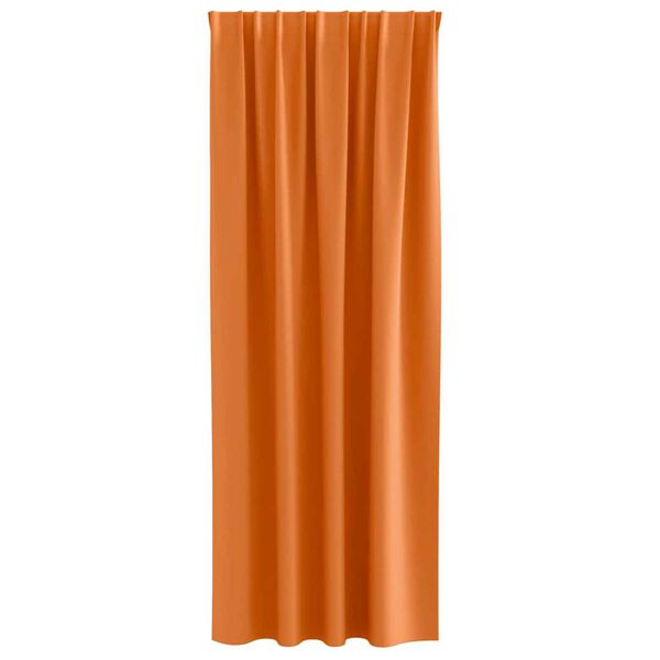 vidaXL Verdunkelungs-Vorh&auml;nge mit Ringen 2 pcs Helles Orange