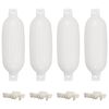 vidaXL | Bootsbumper | Wei&szlig; 58,5 x 16,5 cm PVC
