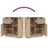 vidaXL Sideboard Sonoma-Eiche 60x30x70 cm Holzwerkstoff