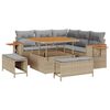 vidaXL Gartensofa-set 8 pcs Beige Poly-Rattan