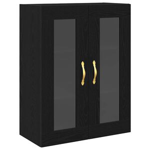 vidaXL Wandschrank Schwarz Eichen-Optik 69,5 x 34 x 90 cm