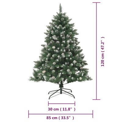 vidaXL Künstlicher Weihnachtsbaum mit Ständer 120 cm PVC
