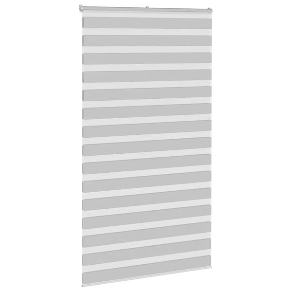 vidaXL Doppelrollo Hellgrau 125x230 cm Stoffbreite 120,9 cm Polyester