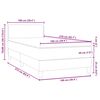 vidaXL Boxspringbett mit Matratze Dunkelgr&uuml;n 100x210 cm Samt