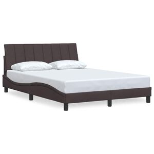 vidaXL Bettgestell ohne Matratze "Hanko" Dunkelbraun 120x200 cm Stoff