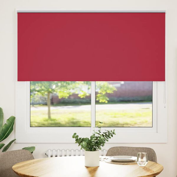vidaXL Verdunkelungsrollo Rot 145x130cm Stoffbreite 141,6cm Polyester