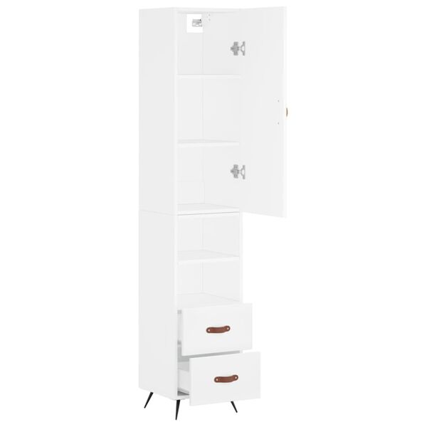 vidaXL Highboard Weiß 34,5x34x180 cm Holzwerkstoff