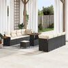 vidaXL Garten-Sofa-Set 11 pcs Schwarz und Creme 90 x 55 x 71 cm