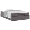 vidaXL Bettgestell mit Matratze mit Matratze 2 pcs Grau PVC