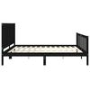vidaXL Massivholzbett mit Kopfteil Schwarz 200x200 cm