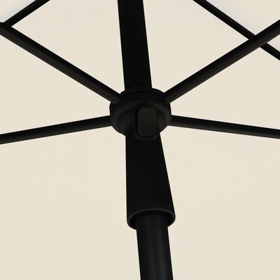 vidaXL Sonnenschirm mit Mast 210x140 cm Sandfarben