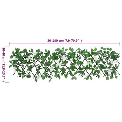 vidaXL Rankgitter mit Künstlichem Efeu Erweiterbar Grün 180x30 cm