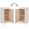 vidaXL Sideboard Wei&szlig; 39x35x80 cm Massivholz Kiefer