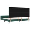 vidaXL Boxspringbett mit Kopfteil Dunkelgr&uuml;n 200 x 200 cm Samt