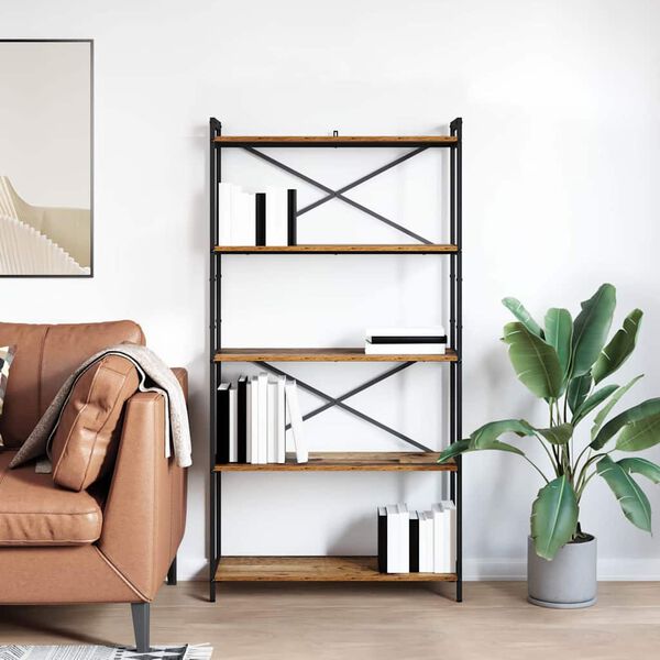 vidaXL B&uuml;cherregal Altholz 80 x 30 x 155 cm Holzwerkstoff