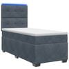 vidaXL Boxspringbett mit Matratze Dunkelgrau 80 x 200 cm Samt