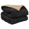 vidaXL Ganzjahresbettdecke Schwarz und Taupe 220 x 140 cm Mikrofaser