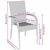 vidaXL Garten Essgruppe 3 pcs Braun Pulverbeschichteter Stahl
