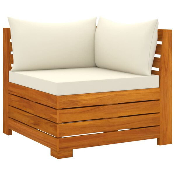 vidaXL 2-Sitzer-Gartensofa mit Kissen Massivholz Akazie